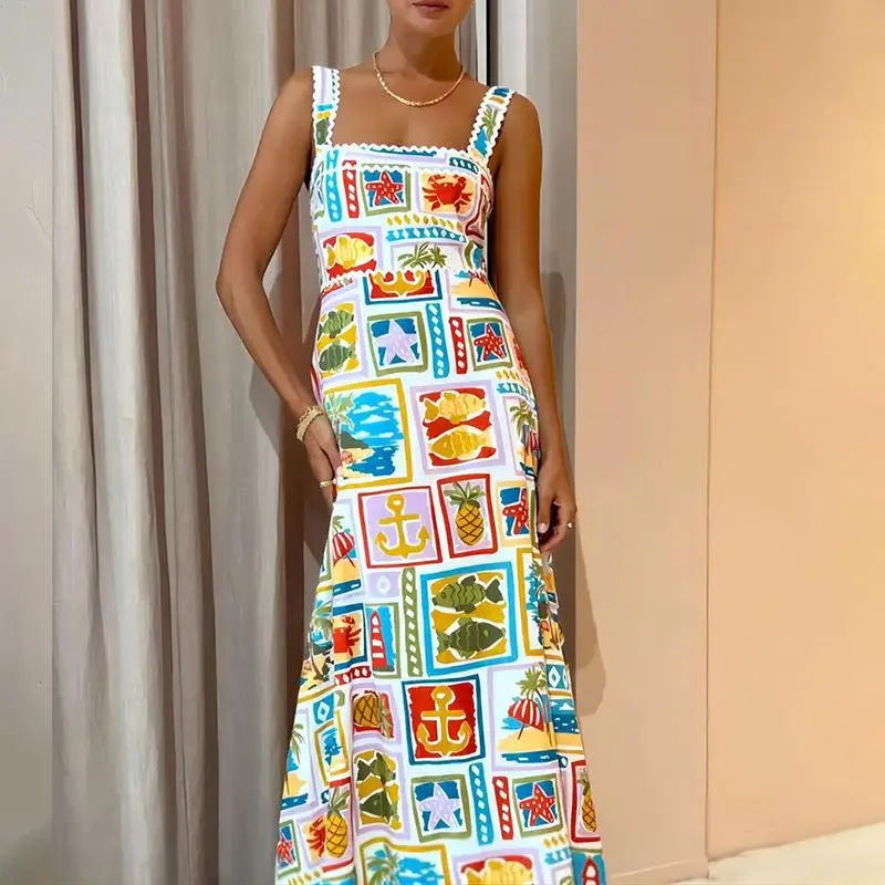 Faionable fiti Off-oulder Maxi Dr T-shirt taille moyenne pour femme en fibre d'acétate No-Sve H-ape Dr