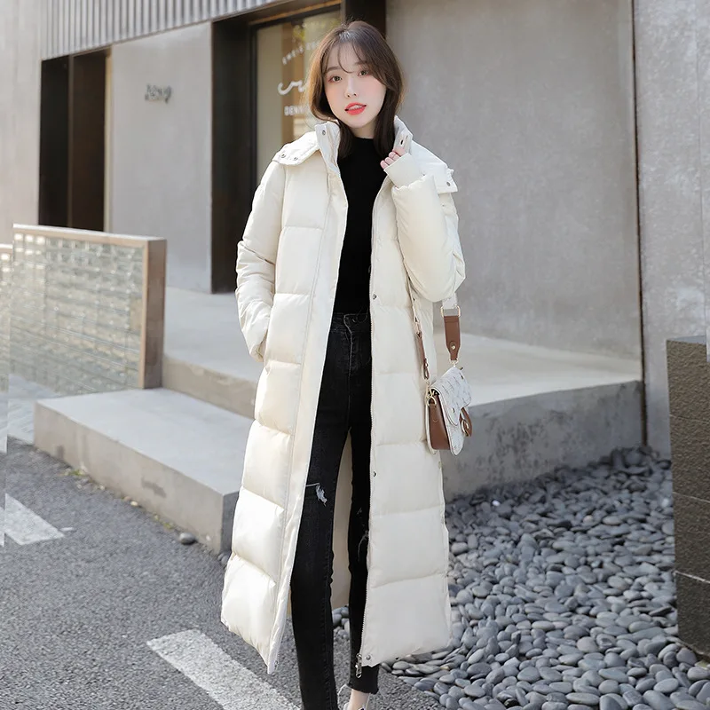 Winter Thicken Warm Cotton  Female Parkas Casual Hooded Padded Coat Long Winter Jacket Women Down Cotton Coat Snow Wear Coat