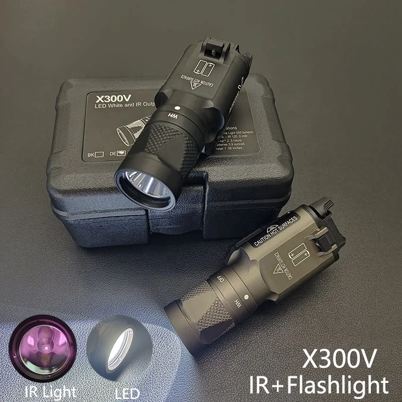 Tactical Flashlight X300V LED and IR Light 850nm Dual Output Outdoor Hunting Scout Light Fit 20mm Rail Metal - Image 3