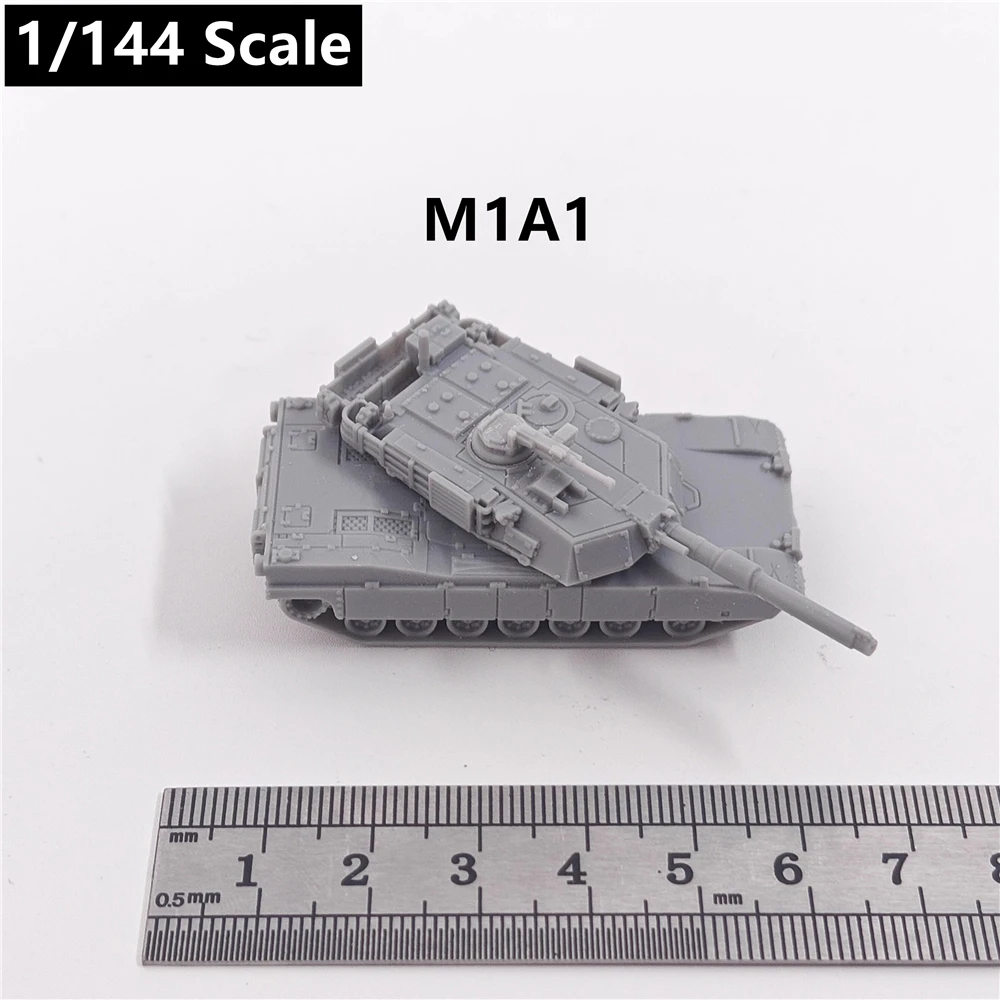 U.S. Army M1A1 Abrams Tank, 3D Printed ,1/144 Scale Mini Tank Model,Resin,Paintable