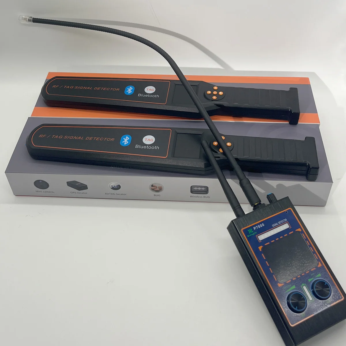 

RF Detector 50MHz-6GHz & Bluetooth TAG Scanner Find Hidden Camera GPS Tracker Wireless Bug Security Privacy Protection Tool