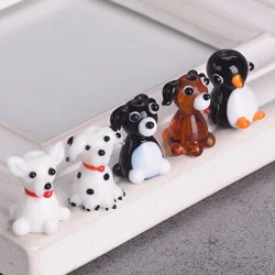 2pcs 24x16mm White Dog/Penguin Shape Handmade Lampwork Glass Loose Beads for Jewelry Making DIY Crafts Findings