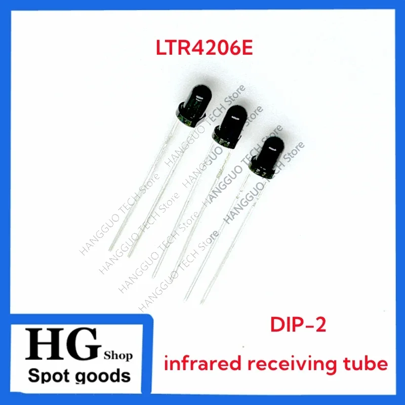 50PCS/Lot  LTR4206E LR-4206E LR-4206 4206E DIP-2 infrared receiving tube 3mm 940NM phototransistor best quality