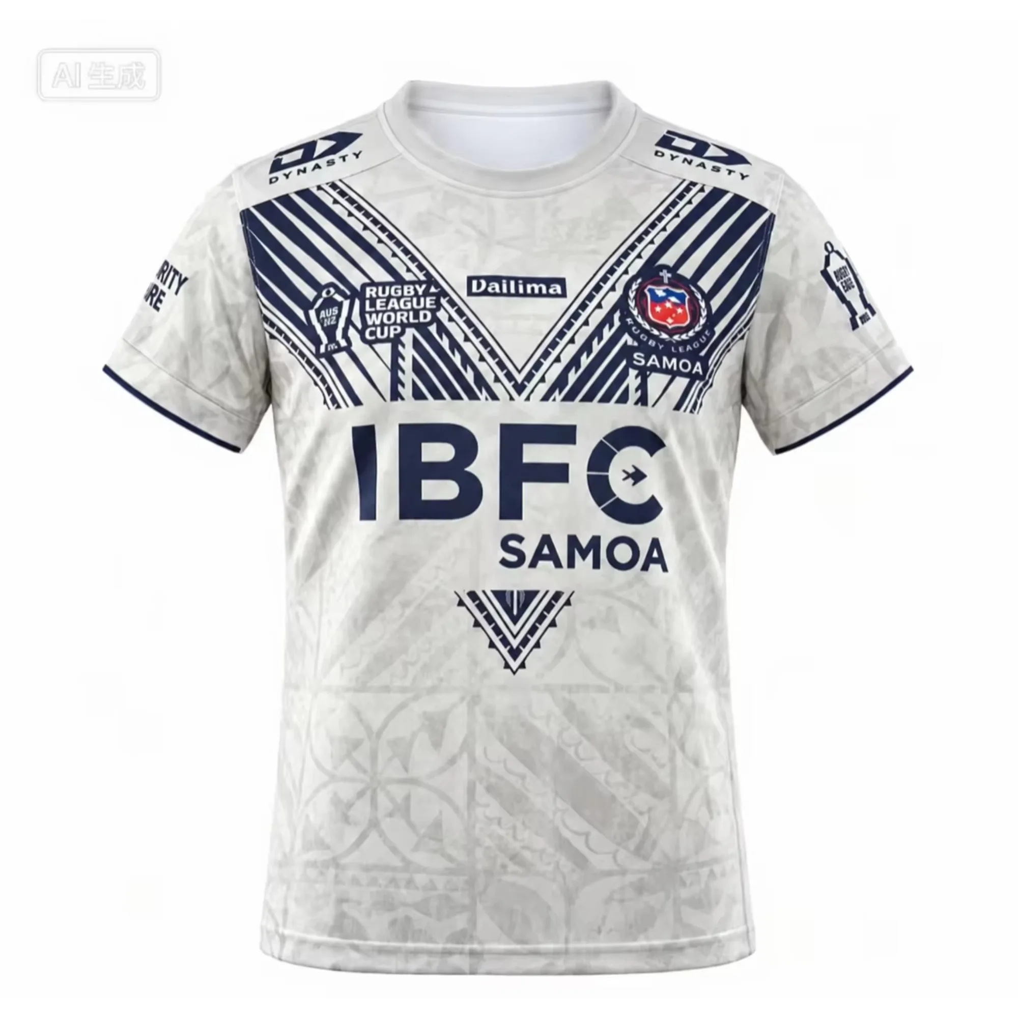 26-27 New Arrivals Samoa Warriors Away Rugby Men's Jersey 3D Printed Comfortable Breathable T-shirt Training Daily Top