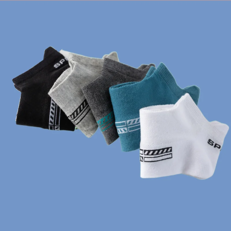 Chaussettes de Bateau Courtes en Maille Respirante pour Homme et Femme, 10 Paires, Haute Qualité, Décontractées, Coupe Basse, dehors, Mode, 202 létique, Rinçage