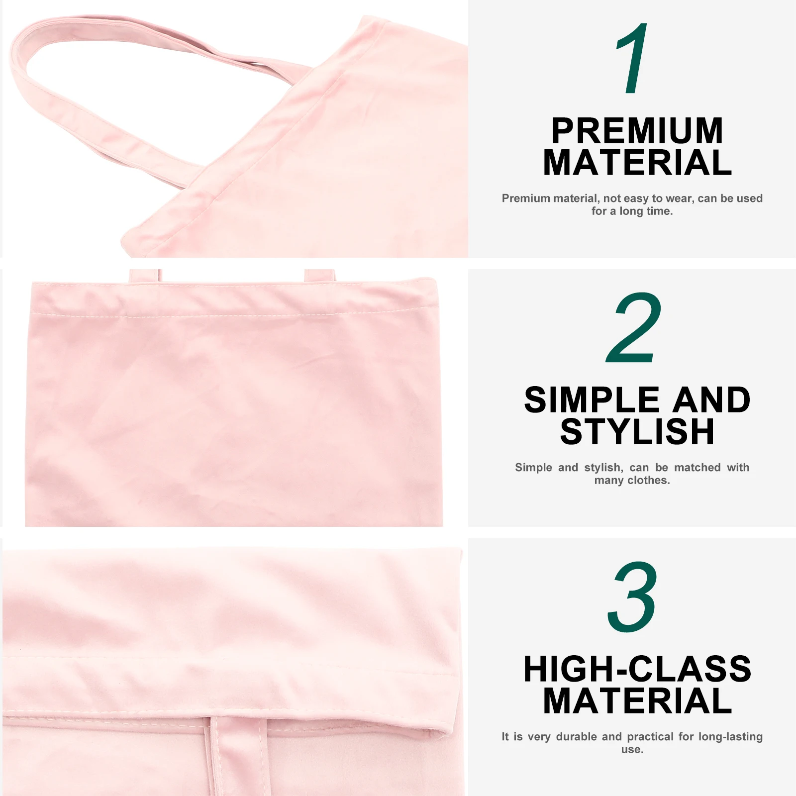 

Double Handles Large Capacity Reusable Shopping Bag Portable Grocery Tote Foldable Storage Pouch Polyester Handheld