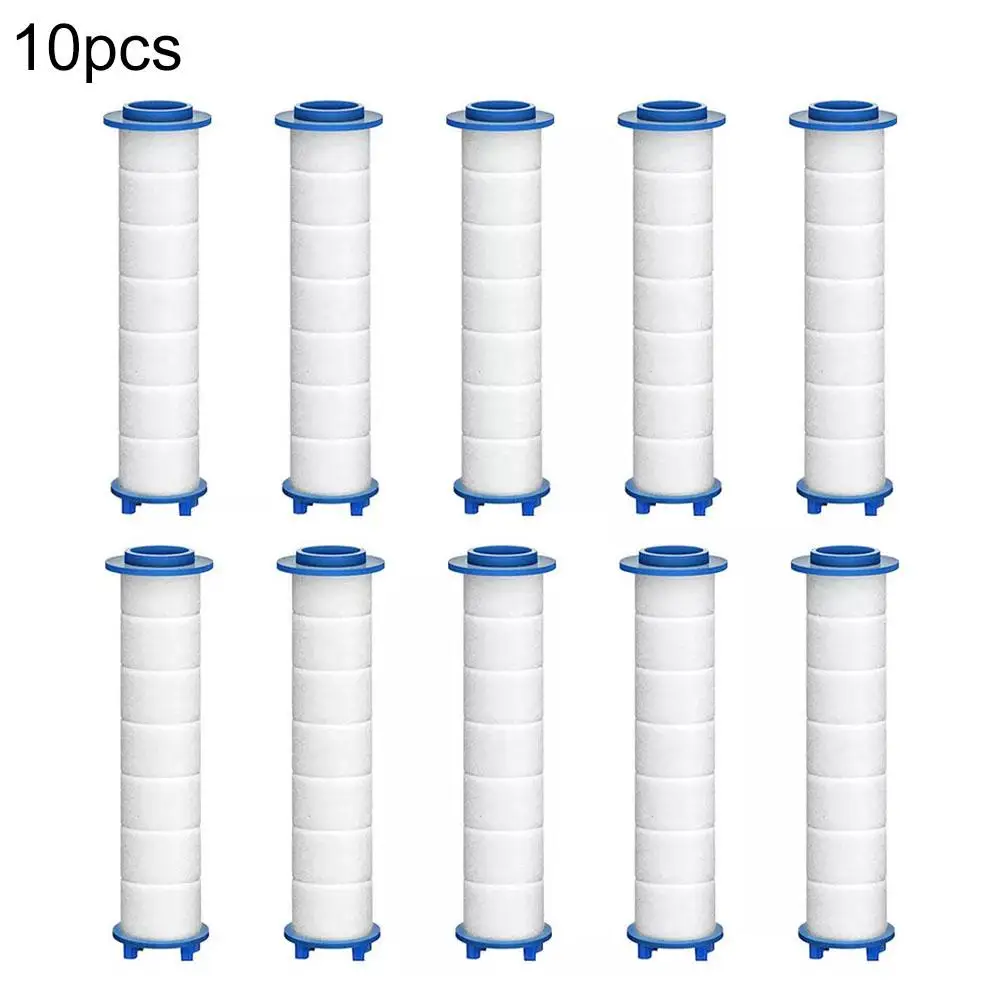 10Pcs Turbo Fan Shower Head Replacement Cartridge PP Cotton Filter Element Shower Nozzle Purify Water For Hand Held Bath Sprayer