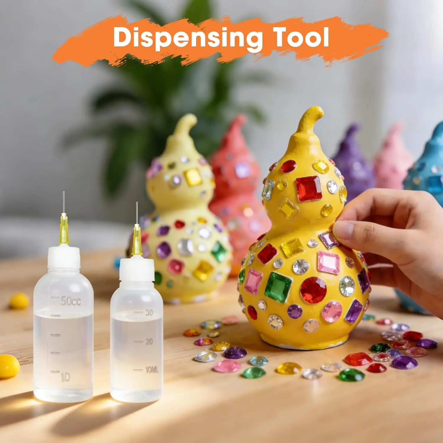 Precision Needle-Tip Squeeze Bottle Set, 6-Pack (30ml and 50ml), Includes Blunt-Tip Dispensing Needles, Luer Lock Dispensing Bottles for Glue, Paint, Oil, and Crafts view 6