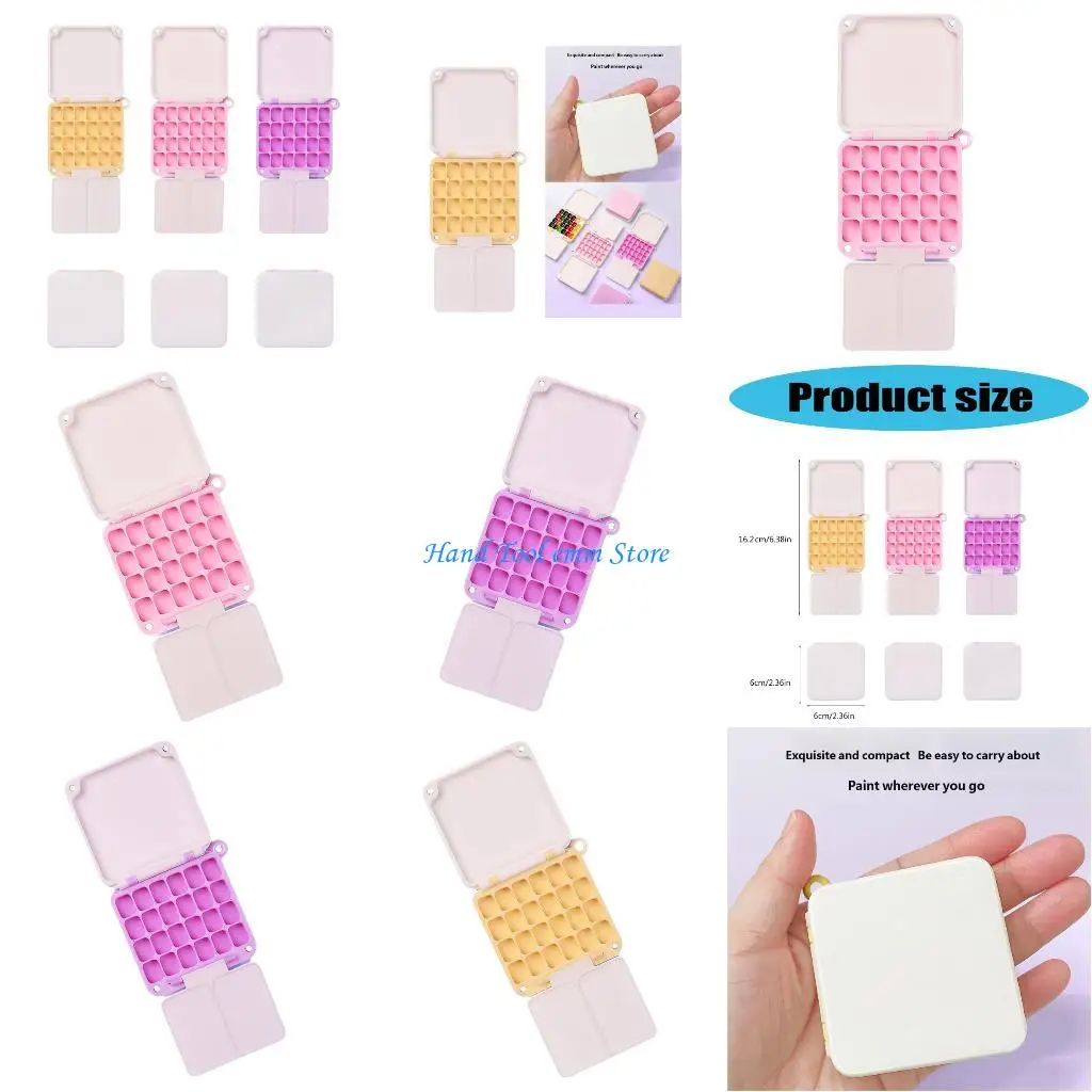 

H37F Mini Paint Box Compartments Designed For Art, Small Paint Palette Paint Tray Travel Paint Holder Paint Box