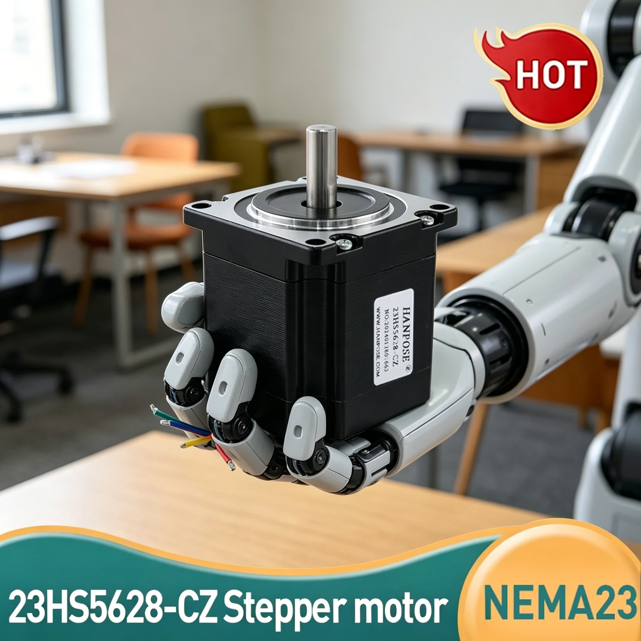 

Шаговый двигатель Nema 17 42HS5628-CZ, 1.8 градуса, 4 вывода, 2 фазы, 1.7А, крутящий момент 0.7Нм, 12В, для ЧПУ, лазерных и 3D-принтеров