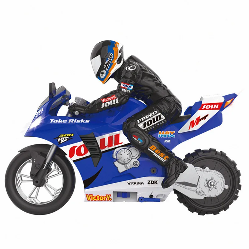 Motocicletta Rc con luce a LED Autoequilibrio Telecomando ad alta velocità Auto da corsa Stunt Moto Race Drift Moto Toy