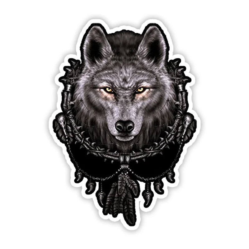 Self-adhesive Decal Wolf Car Sticker Waterproof Auto Decors on Bumper Rear Window Laptop #10869