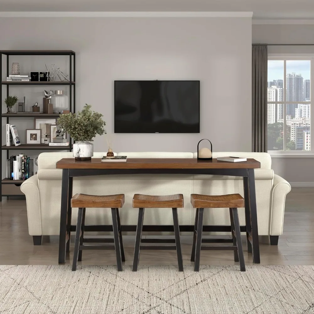 

"compact 3-person bar table and stools set, ideal for kitchen islands, includes breakfast dining option"