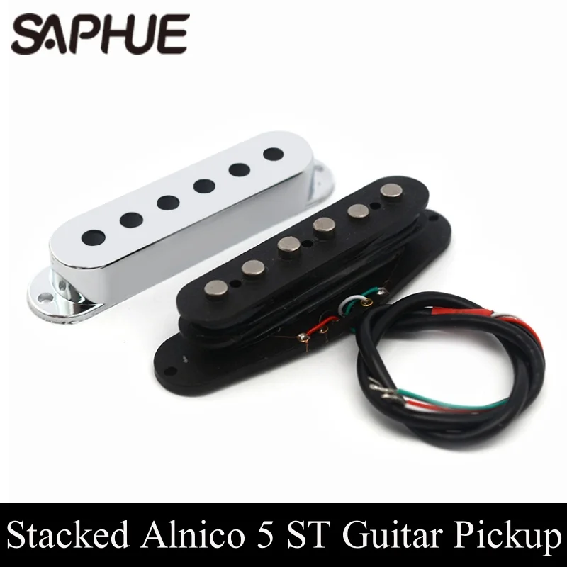 Stacked Humbuck for ST Pickup Noise Reduction Alnico 5 Staggered Top Pole Pieces Vintage Tone Noiseless Split Coil Guitar parts