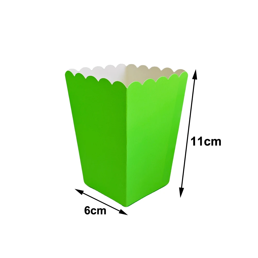 Neon Color Paper Popcorn Boxes 60pcs