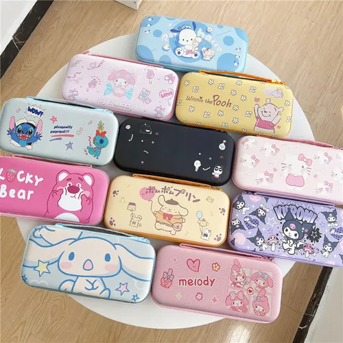 Bolsa de almacenamiento para Nintendo Switch Oled, consola de juegos, dibujos animados de Anime, bolso de transporte de viaje, funda protectora JonCon, accesorios