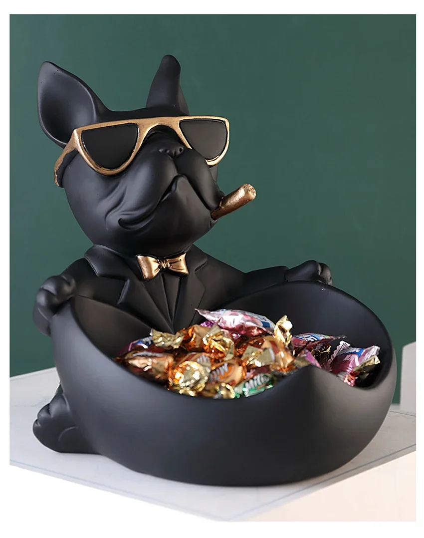 Wohnkultur Coole Hund Figur Hund Statue Lagerung Box Tier Ornament Harz Handwerk Kunst Skulptur Figur Hause Dekoration Geschenk – Detail 7