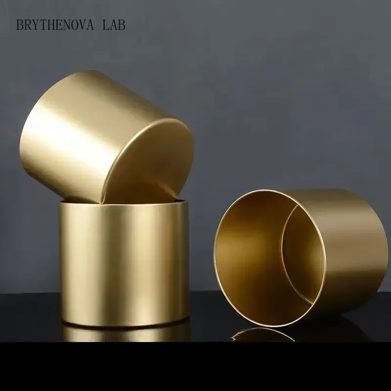 Flower Arrangement cylindrical Flower Pot Tabletop Decoration Metal Ware Gold Iron Art Holding Bucket Buckets