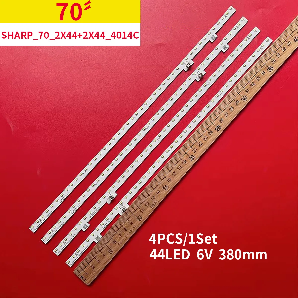 

4PCS LED Backlight Strip 44lamps For4T-C70AJZA 4T-C70AL1X Sharp_70_2x44+2x44_4014C_A/B_11S4P REV.V0