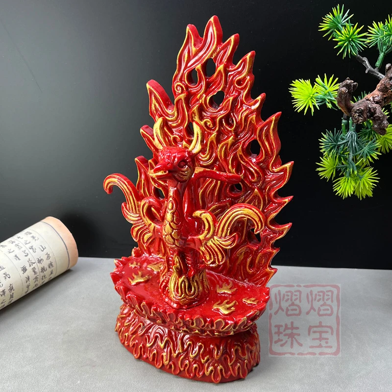 Imitation Cinnabar Emperor Sand Southern Ming Li Huo Four Spirits Divine Beast Southern God Zhuque Fire Essence Fire Element Fen
