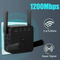Wireless WiFi Repeater Extender 1200Mbps Signal Amplifier 2.4GHz/5GHz Wi-Fi Repetidor Booster EU/US/UK Plug