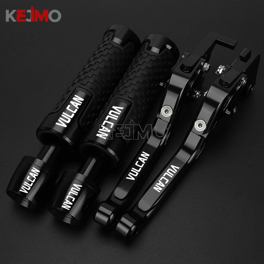 

VULCAN vulcan S650cc 2015-2020 2025 2022 2023 2024 Motorcycle Adjustable Brake Clutch Levers Handle Handlebar Ends FOR Kawasaki