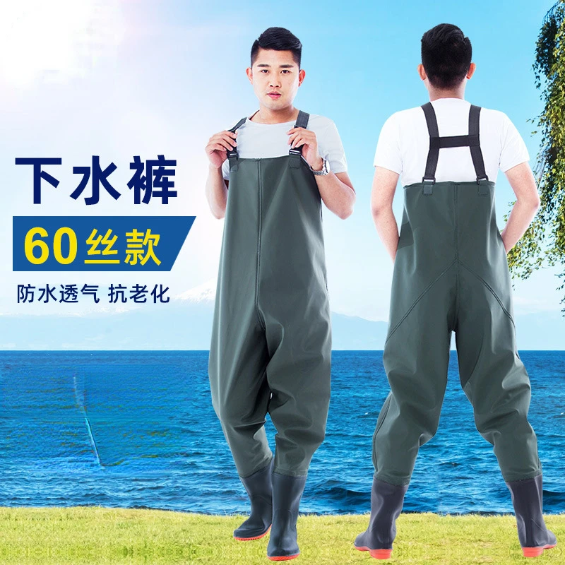 

Half-body underwater waterproof suit man