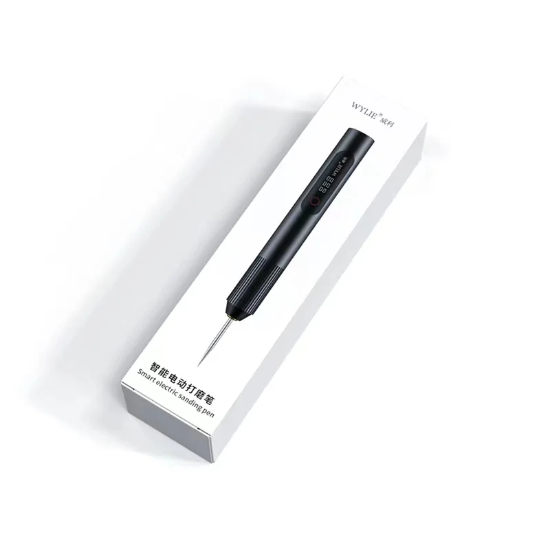 WYLIE Smart Electric Sanding Grinding pen for Mobile Chips Polishing/ 9 pieces Polish tips/USB/Type-C Charger/Polishing/Cutting