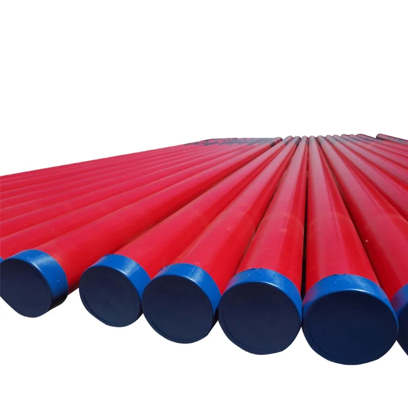 Fire Protection Pipe  ASTM A795 Carbon Welded Steel Pipe Red Epoxy Coating With UL&FM Certificates