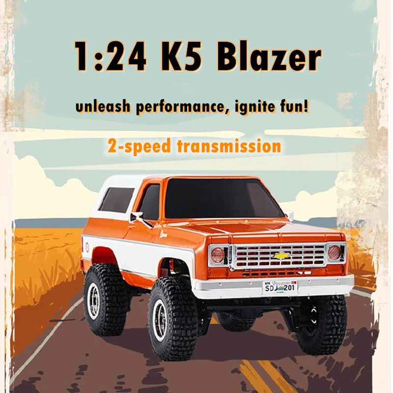 FMS RC coche 1:24 K5 Blazer FCX24 4WD con 2 velocidades RTR oruga escalada escala camión todoterreno camioneta vehículo adulto niños niño regalo