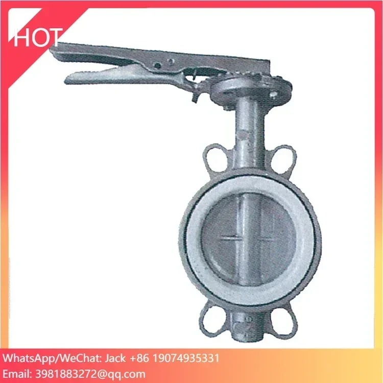 TF Chinese Supplier Class 150 4 Inch Stainless Steel SS304 Body SS316 Disc Wafer Type PTFE Sealing Butterfly Valve