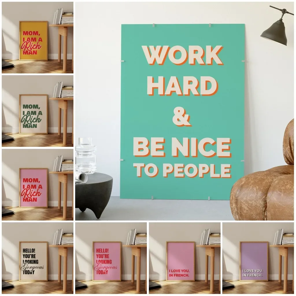 Inspirational Self Worth Canvas Painting  Multiple Colors Trendy Quote Poster  Aesthetic Wall Art Print for Home Living Room
