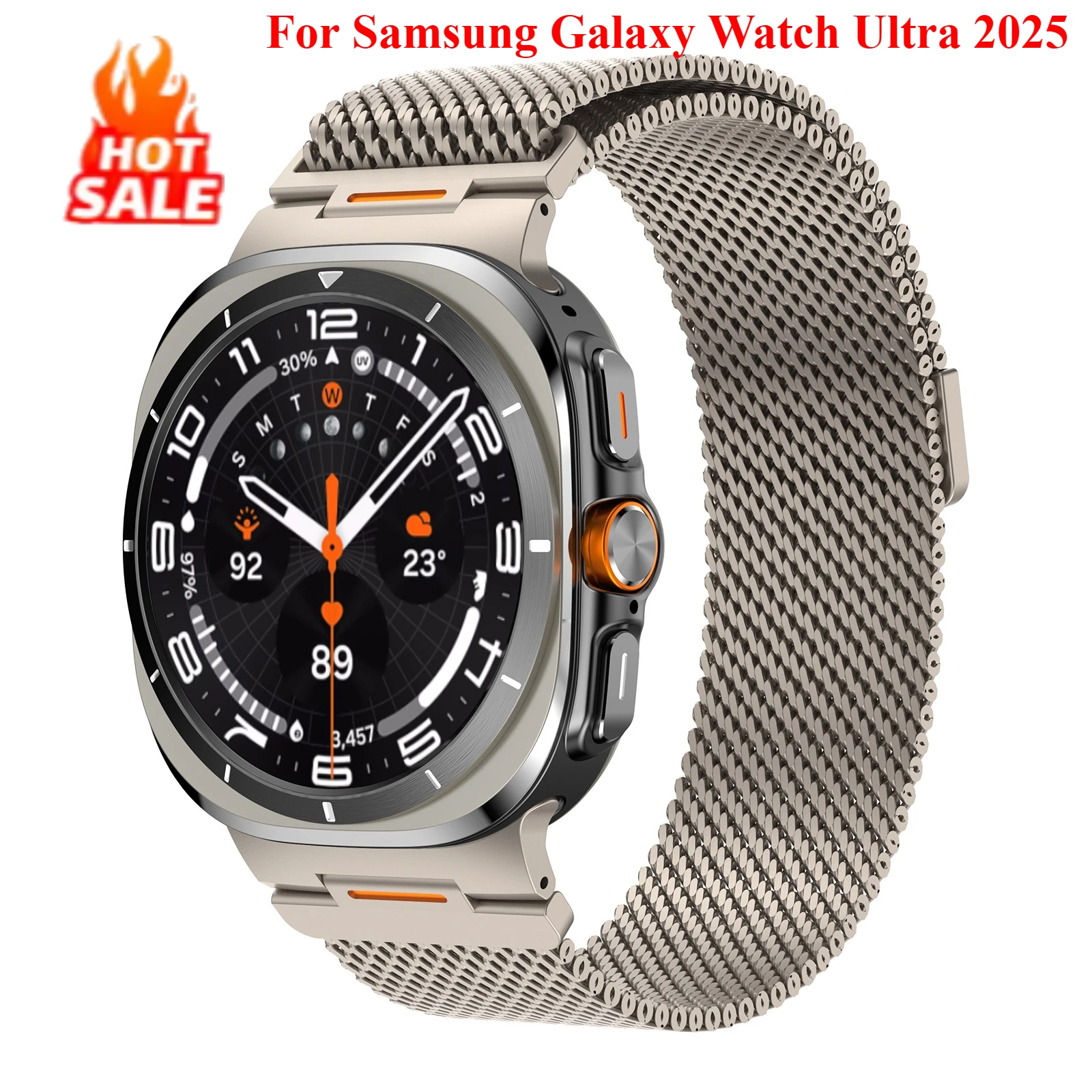 Milanese-Armband für Samsung Galaxy Watch Ultra 2025 47mm Metall Edelstahl Magnetarmband Samsung Galaxy Watch Ultra Band