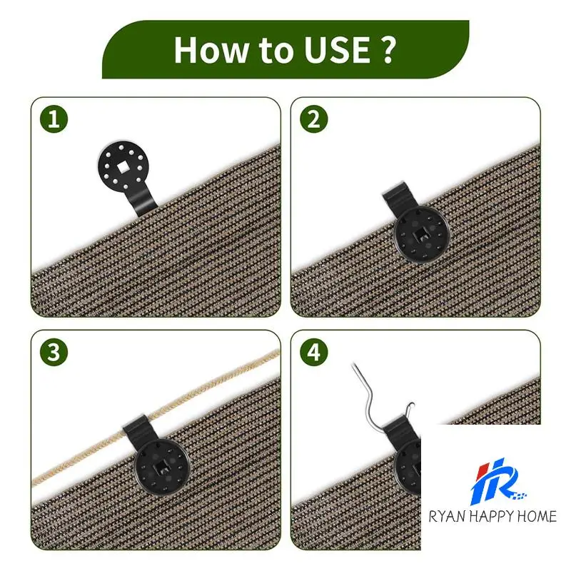 Shade Cloth Clips 80 Pack Strong Shade Cloth Fix Plastic Clips, Shade Cloth Cable Clips