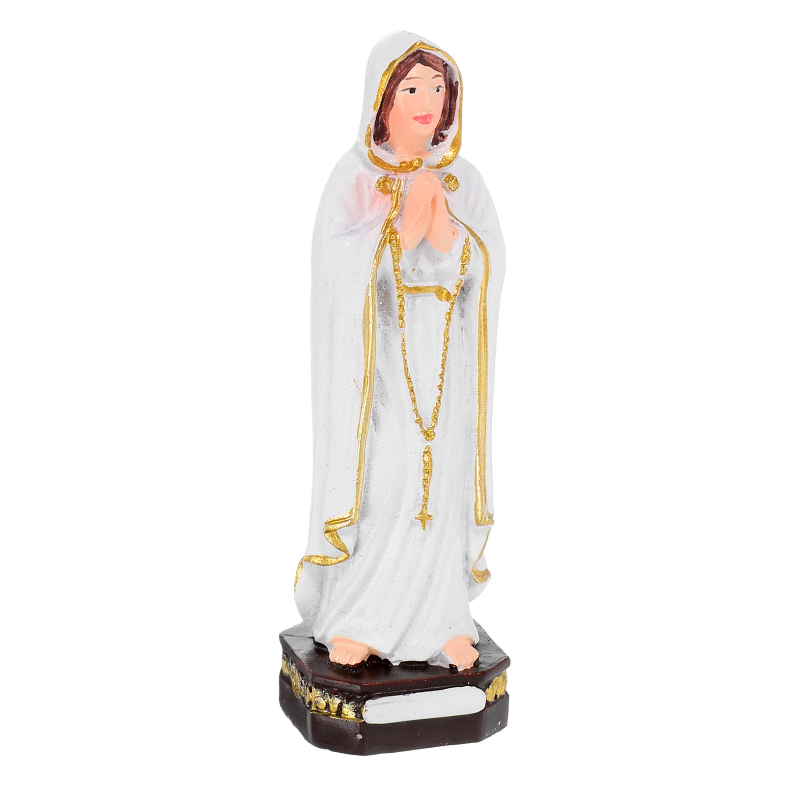 

Blessed Mother Mary Statue 3inch Resin Catholic Sculpture Home Church Decor Religious Ornament Statue Brass Religious Ornament