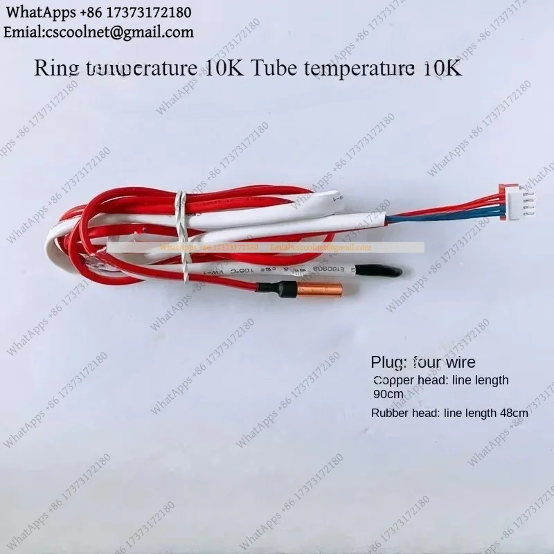 k06 Temperature Sensor for Samsung Air Conditioner Indoor Unit 10K Pipe Sensor Outdoor Unit Copper Head 200K Thermistor