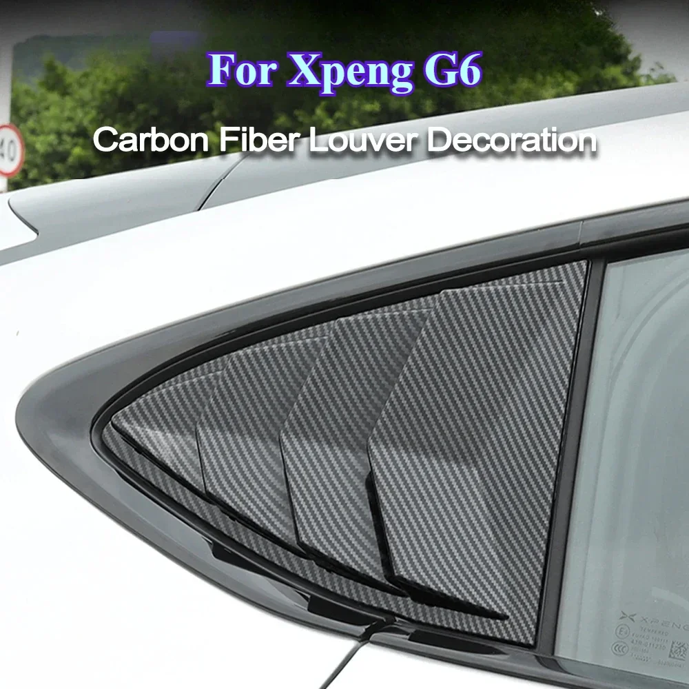 Rear Car Window Shutter Cover  For Xpeng G6 Xiaopeng G6 2023 2024 Highland Louver Side Vent Trim Triangle Modified Accessories