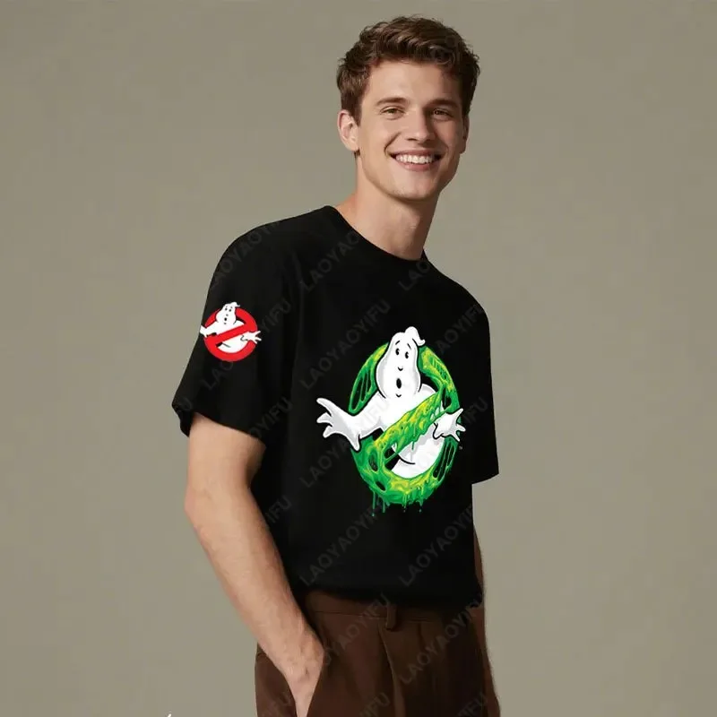 تي شيرت كلاسيكي من Ghostbusters Fun للرجال والنساء من القطن تي شيرت كلاسيكي برسومات كلاسيكية للفيلم Merch ملابس غير رسمية برقبة دائرية للجنسين