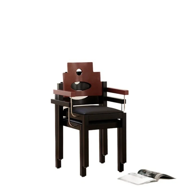 

French Chinese style, retro dining chair, solid wood, dining room chair, study chair for home use