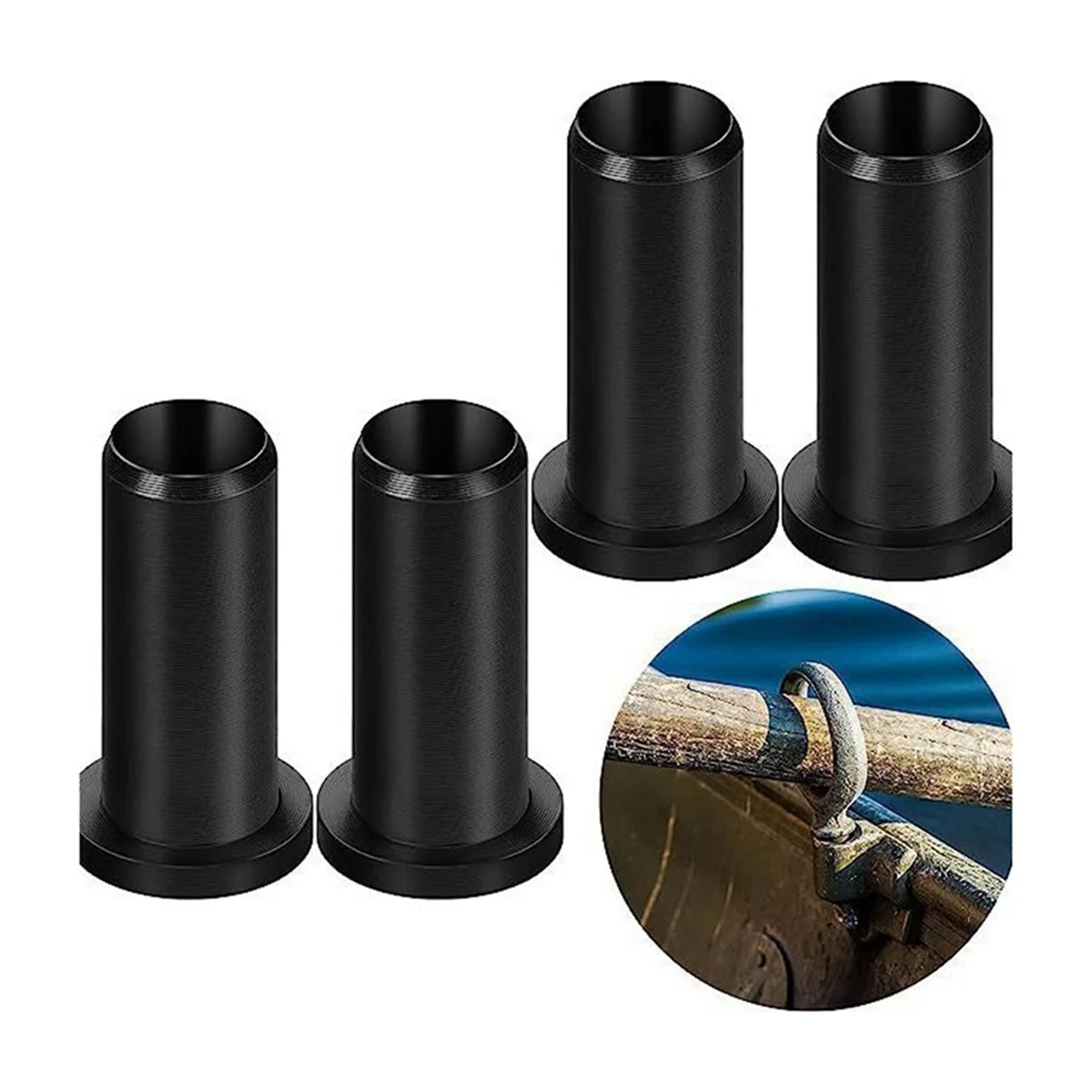 A002 4Pcs Kayak Bushing Oar Lock Socket Insert for Oar Protector Hardware Socket Ship Tool Bracket Accessories