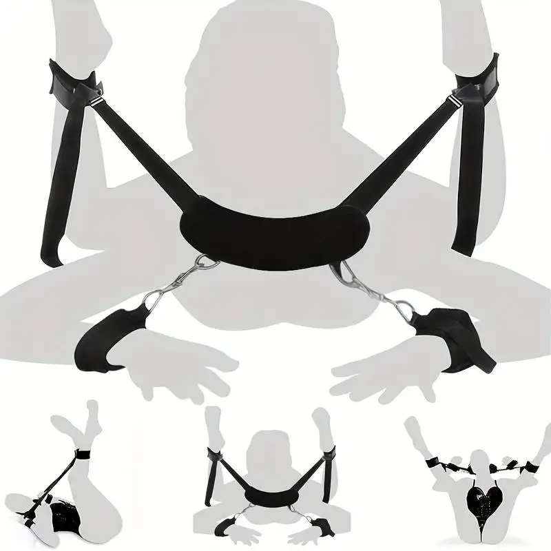 BDSM Erotic Bandage Accessories For Sex Woman Plus Size Lingerie Adjustable Handcuffs And Anklets Bed Sex Toys Products Exotic