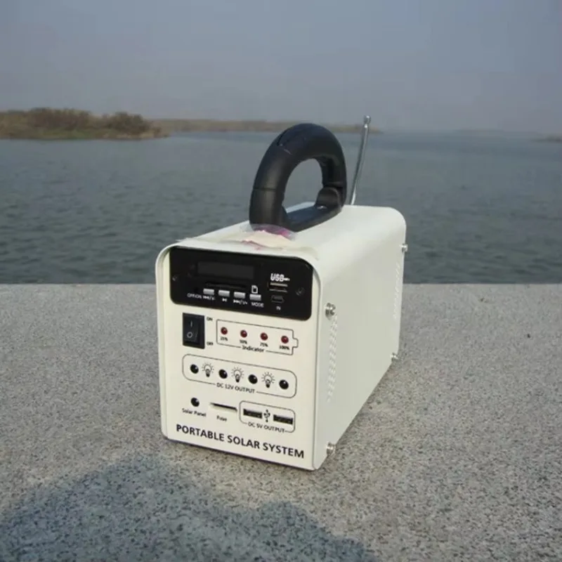 Portable 20w Solar System with Lead-acid Battery Solar Home System for Outdoor Lighting