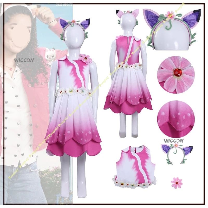 

Cosplay Costumes Girls Movie Children Dress Gabby Child Doll Skirt Cos Headwear Accessories Party Stage Suit Christmas Halloween