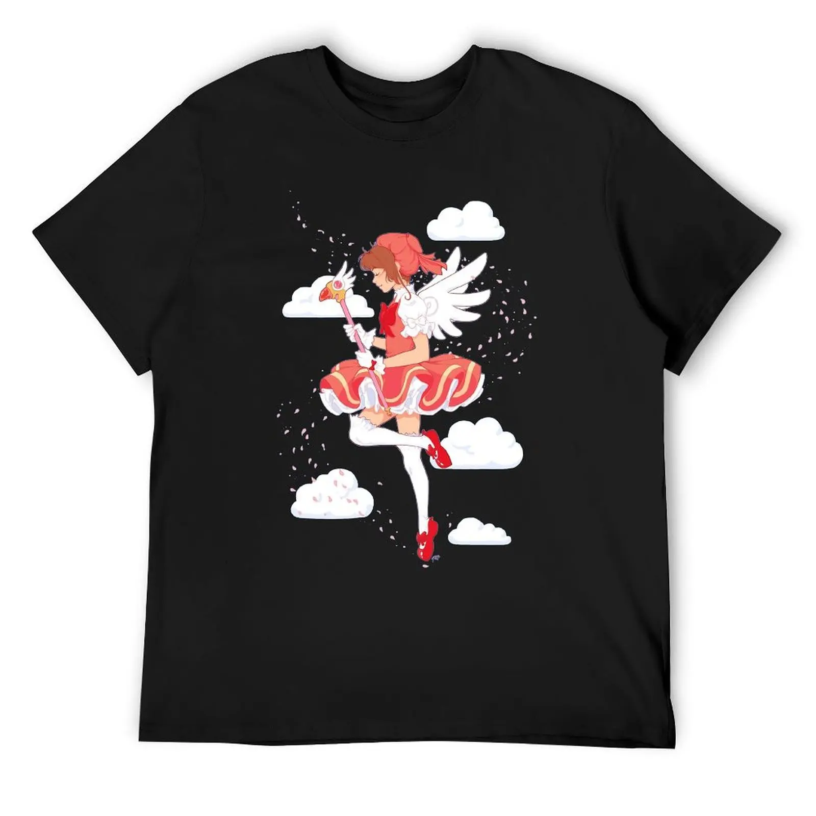 Card Captor Sakura Greeting Card for Sale T-shirt Harajuku Movement  Humor Graphic T-shirts Funny Travel USA Size