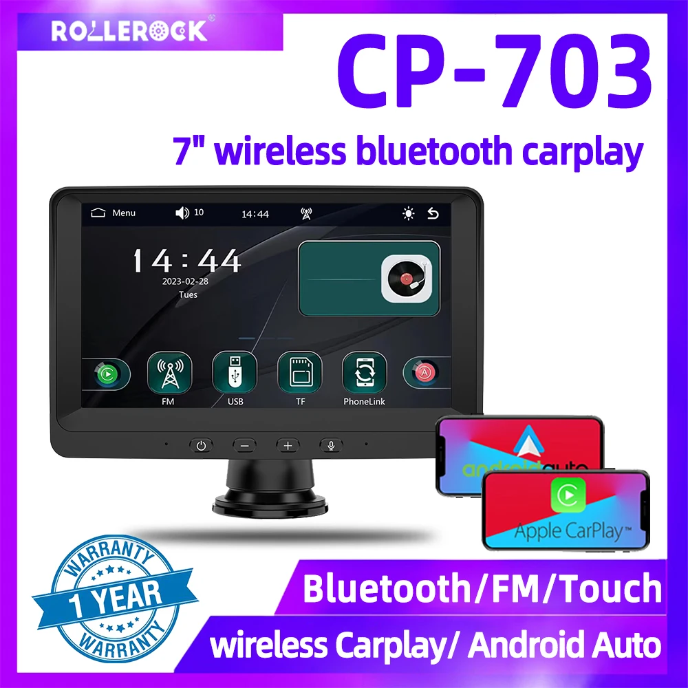 

IOS Car Radio BT Android Auto/Autolink Multimedia Video Player Wireless Carplay/MirrorLink Rear View Camera 7'' IPS Touch Screen