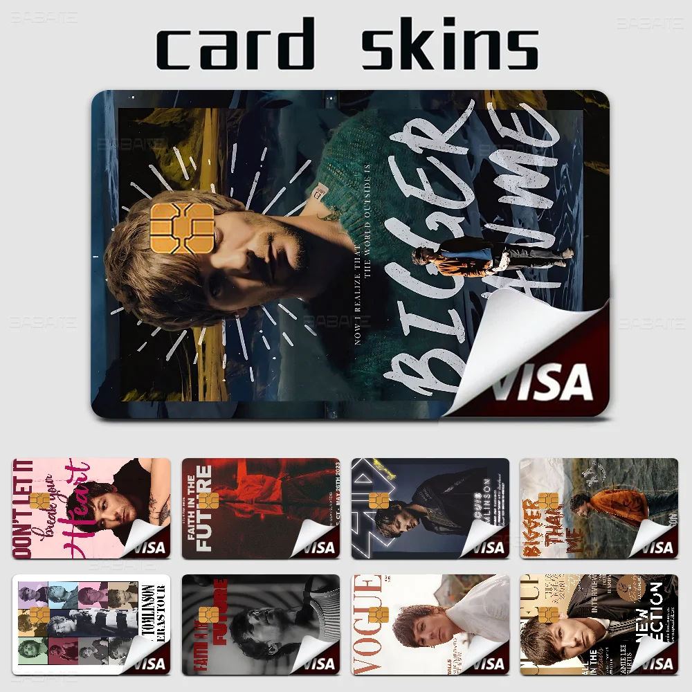 L-Louis Hot Singer T-Tomlinsons Anmie Sticker Film Skin Cover For Credit Card Debit Bank Card Front