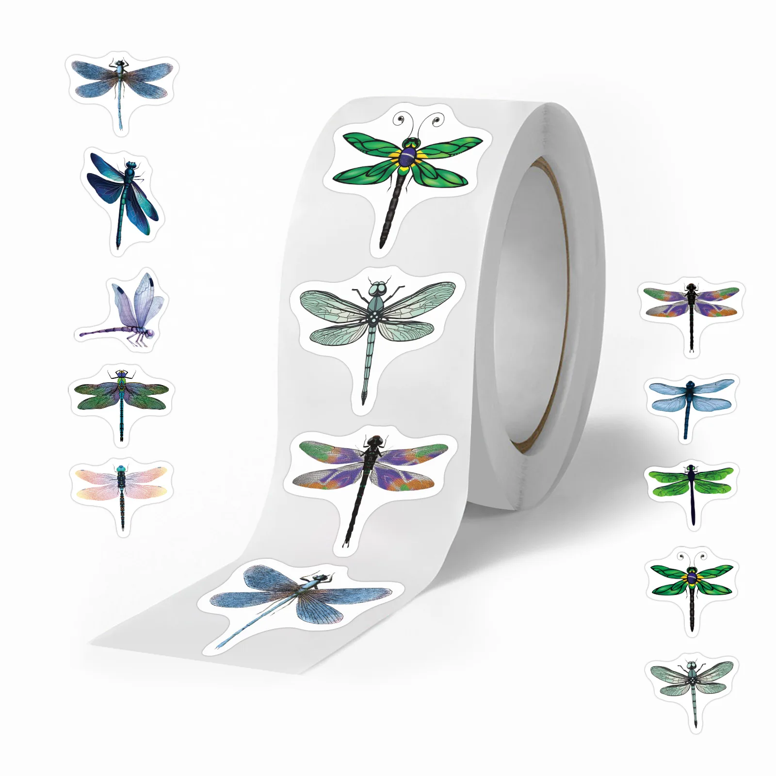 100-500pcs Beautiful Dragonfly Stickers for Notebook Stationery Scrapbook Sticker Aesthetic Scrapbook Material Craft Supplies