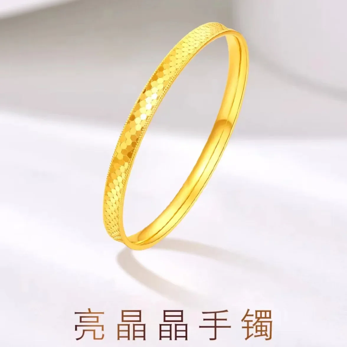 9999 real gold 24K yellow gold Ancient Hollow-out Bracelet Artistic Retro Bracelet for Women