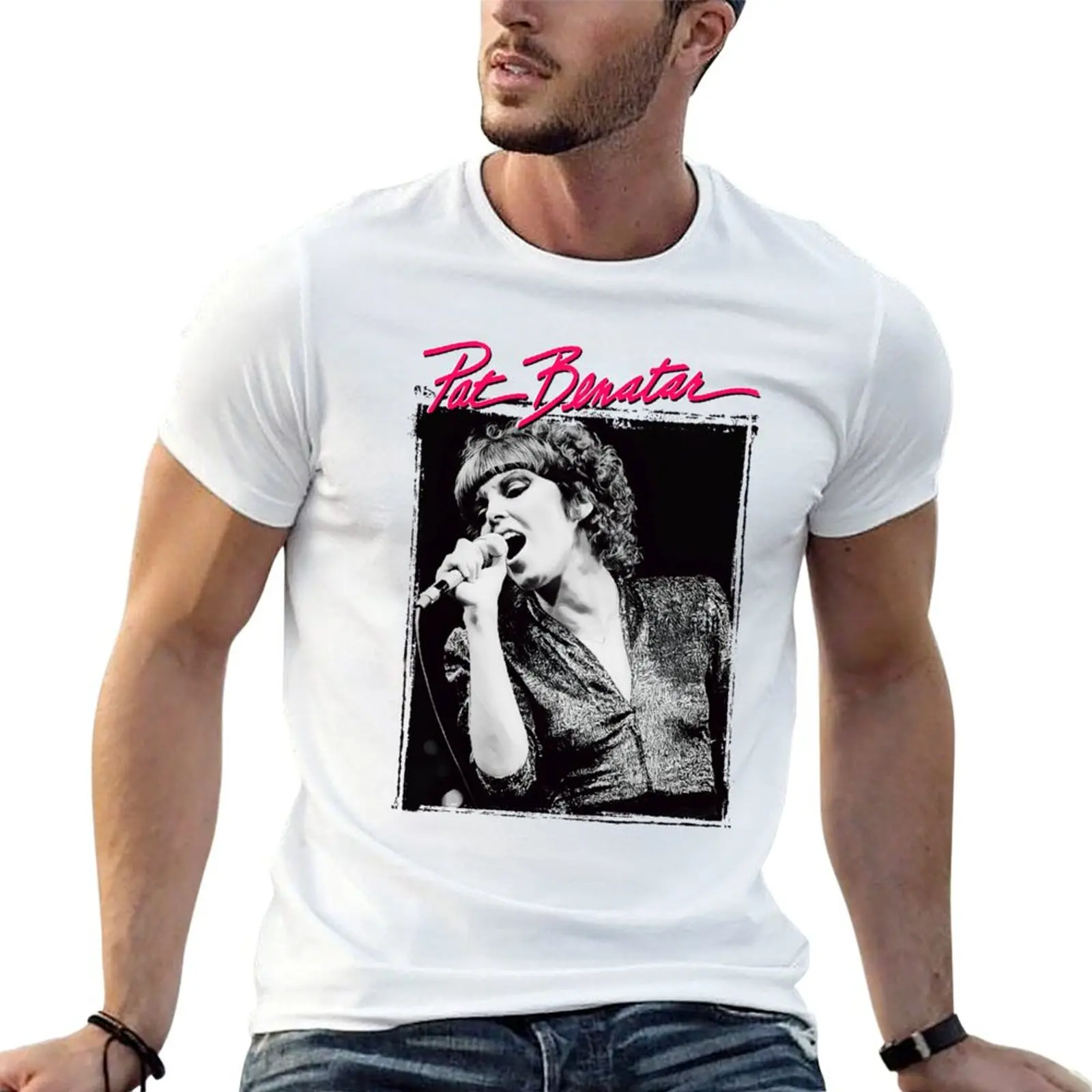 Pat Benatar T-Shirt Casual Simple Design Short Sleeve Shirt