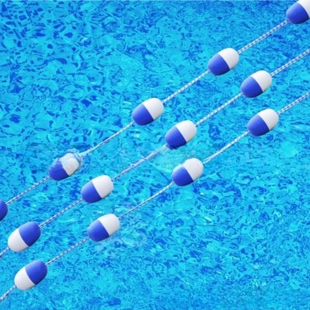 Swimming Pool Float Line Divider Rope 16.4ft Nylon Foam Stainless Hooks For Home Lap Lane Partition Safety Water Sports Parts